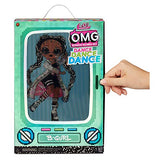 LOL Surprise OMG Dance Dance Dance B-Gurl Fashion Doll with 15 Surprises Including Magic Black Light, Shoes, Hair Brush, Doll Stand and TV Package - Great Gift for Girls Age 4+