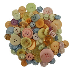 Buttons Galore GB116 Pastel Button Grab Bag with Craft and Sewing Buttons, 6-Ounce