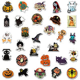 200pcs Mixed Halloween Themed Stickers Decals, Horror Movie Stickers Pumpkin Stickers Witch Stickers for Water Bottle Laptop Skateboard, Funny Party Stickers for Kids Teens Adults