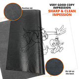 Paperzoid 30 Carbon Papers for Tracing (8.5 x 11 Inch) – Black Graphite Transfer Sheets for Copying, Drawing Patterns on Wood, Canvas, Paper & Other at Surfaces