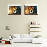 Diamond Painting, DIY 5D Diamond Painting Kits for Adults Kids Crystal Rhinestone Diamond Embroidery Cross Stitch Diamond Art Craft for Home Wall Decor Lion 12X16 inches