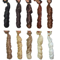 FairOnly 1 Pieces 15cm100CM Big Thick Curly Brown falxen Golden Black Khaki Natural Color BJD Doll Wigs Hair for 1/3 1/4 BJD DIY Color 2
