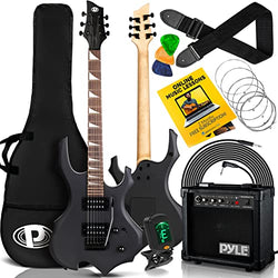 Heavy Metal Electric Guitar Axe with Amplifier Kit, Full Size 6 String Instrument Package 10W Amp Bundle, Starter Combo Pack For All Ages, Youth Beginner and Intermediate Player