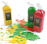 ARTEZA Tempera Paint Set for Kids (13.5 US fl oz./400 ml), 16 Rich, Non-Toxic, and Washable