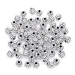 R STAR 100 Pcs Volleyball Beads 12mm Sports Pony Beads