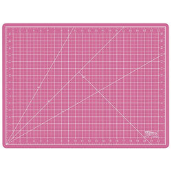 US Art Supply 18" x 24" PINK/BLUE Professional Self Healing 5-Ply Double Sided Durable Non-Slip PVC