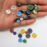 TOAOB 182pcs Mix Glass Beads Screw Round Spacer Loose Bead for DIY Making