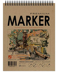 Design Ideation Brand Marker Sketchbook : Premium Paper Spiral Bound Book for Pencil, Ink, Marker, Charcoal and Watercolor Paints. Great for Art, Design and Education. (8.5" x 11")