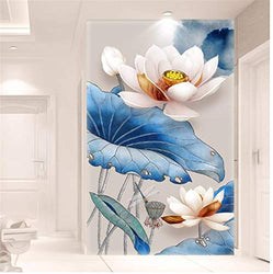 RAILONCH 5D Diamond Painting by Number Kits for Adults DIY Lotus Rhinestone Pictures Arts Craft (80x120cm)