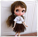 leoglint Blythe Doll Clothes, Shirt and Skirt Clothing for Blythe Doll 30 cm 1/6 Bjd Dolls Azone ICY Licca Doll (Shirt + Tutu Skirt)