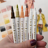 Primrosia 24 Skin Tones Dual Tip Marker Pens, Hair and Portrait Watercolor Sketch Set – Fine and Brush Ends, Art Supplies for Coloring, Sketching and Drawing
