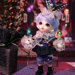 BJD Doll, 1/8 SD Dolls 6 Inch 19 Ball Jointed Doll DIY Toys Cosplay Fashion Dolls with Full Set Clothes Shoes Wig Makeup, Best Gift for Girls