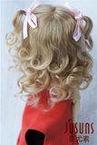 JD187 6-7inch 16-18CM Long Curly Princess Mohair BJD Wigs 1/6 YOSD Doll Accessories (Ash Brown)