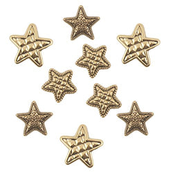 Buttons Galore Craft & Sewing Buttons - Gold Stars - 3 Packs (27 Buttons)