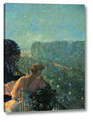 Summer Evening, Paris by Frederick Childe Hassam - 14" x 18" Gallery Wrap Giclee Canvas Print - Ready to Hang