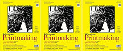 Strathmore 333-11 300 Series Printmaking, Lightweight, 11"x14" Glue Bound, 30 Sheets (Тhrее Pаck)