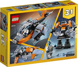 LEGO Creator 3in1 Cyber Drone 31111 3in1 Toy Building Kit Featuring a Cyber Drone, Cyber Mech and Cyber Scooter, New 2021 (113 Pieces)