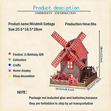 WYD DIY Wooden Dollhouse House Kit for Dollhouse Miniature Furniture Kit Creative Gifts for Lovers and Friends Children's Toys (Windmill House)