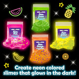 Original Stationery Neon Slime Kit, All in One Glow in The Dark Slime Kit for Girls 10-12 to Make Crunchy Slime for Boys and Slime for Girls 10-12, Great Gift Idea and Christmas Crafts for Kids