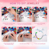 Bead Bracelet Making Kit,35000pcs 2mm Glass Seed Beads for Jewelry Making Kit with Alphabet Letter Bead,Charms and Elastic String,Glass Beads Set for Bracelets Making, DIY, Jewelry Making