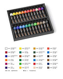 Nicpro Watercolor Paint Kit, Professional Painting Set 24 Tube Water Color Paints, 8 Synthetic Squirrel Brushes, 25 Papers, Palette, Color Wheel for Artists, Adult