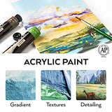 Arteza Acrylic Paint and Canvas Bundle, Painting Art Supplies for Artist, Hobby Painters & Beginners