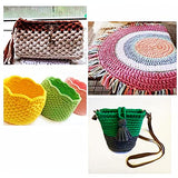 4 Pack T-Shirt Yarn Fettuccini Zpagetti Ball, Fabric Cloth Knitting Yarn for Hand DIY Bag Blanket Cushion Crocheting Projects, 32 Yard x 4 (Dark Gray)
