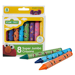 4SGM 8 Sesame Street Jumbo Crayons