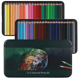 LNNMEI Colored Pencils Art Supplies 72 Professional Coloring Set Oil-based Artist Pencil for Drawing, Sketching, Shading, Adults, Beginners and Artists colors birds oils 72c.