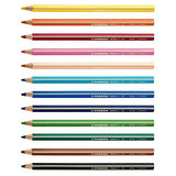 STABILO GREENtrio Thick Colouring Pencil - Assorted Colours (Cardboard Wallet of 12)