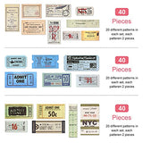 240 Pieces Vintage Postage Stamp Stickers Set Retro Stickers Aesthetic Vintage Decals for Journaling, Scrapbooking, Bullet, Junk Journal, Planners, Travel Diary Decorations