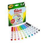 Crayola 588215 Fabric Marker Classpack, TEN Assorted Colors, 80 markers Set ,10 different colors