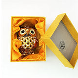 Waltz&F Hollow owl Trinket Box Hinged Hand-Painted Figurine Collectible Ring Holder with Gift Box