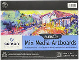 Canson Plein Air Mix Media Art Board Pad for Watercolor, Acrylic, Pens and Pencils, 9 x 12 Inch,