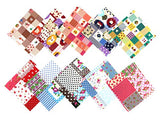 RayLineDo 50X Different Pattern Patchwork 100% Cotton Poplin Fabric Bundle Squares of 1010cm