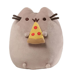 GUND Pusheen Snackables Pizza Cat Plush Stuffed Animal, Gray, 9.5"