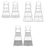 McCall's Misses' Pinafore Dress Sewing Pattern Kit, Code M8193, Sizes 16-18-20-22-24, Multicolor