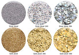GLITTIES - (6PK) - Holographic Gold & Silver Glitter Kit - Solvent Resistant & Great for Nail Art Polish, Gels, Acrylics Supplies - Quality Glitter Made in the USA! - (60 Grams)