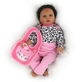 CHAREX Reborn Baby Doll 22 inch African American, Handmade Black Reborn Girl Doll Toy Gift Set