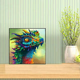 5D DIY Diamond Painting Kits Full Drill Rhinestone Diamond Pictures for Home Wall Decor-Canvas 13.7"X 17.7" (Dinosaur)