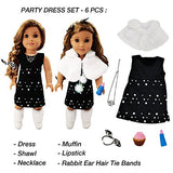 Weardoll 18 Inch Doll Clothes And Accessories Fits American Girl Doll Clothes - 33 Items Doll Clothes And Doll Accessories For Girls With Matching Doll Travel Bag For American Girl Clothes And Outfits