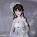 AN-LOKLIK 1/3 Bjd Elegant Confident Lady White Lace Wedding Dress Resin Art Toy Ball Jointed SD Dolls