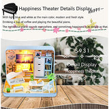 DIY Box Theater Dollhouse Kit, 3D Miniature Wooden Dollhouse Innovative Gift,1:24 Scale Creative Doll House Toys for Lovers (Happiness Theater)
