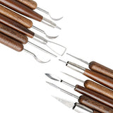 COMIART 6Pcs Carving Clay Sculpting Hand Chisel Modeling Making Woodworking Process Tool
