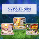 HEYJUDY DIY Dolls House Creative Iron Box Handcraft Miniature Kit DIY Doll House Miniature Doll House Kit Family Toy for Indoors Boys Girls Home Rooms Ornament