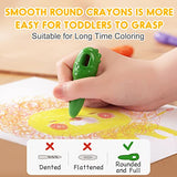 Jar Melo Key Toddler Crayons: 24 Colors Non-Toxic Non-Dirty Crayons for Kids Ages 2-8+ Jar Melo Jumbo Crayons for Toddlers, 12 Colors Twistable Crayons Non Toxic Washable Crayons, Easy to Hold Silky L