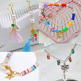 JOJOPLAY Flat Polymer Clay Beads Senior DIY Kit with Enamel Oil Drop Charm Pearls Charm-Includes All You Need to Create Unique Jewelry,Necklace,Bracelets,Accessories, Artwork and More!