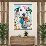Yisinga 5d Diamond Painting kit for Adults Partial Drill Paint with Diamonds DIY Diamond Painting Animals for Kids Diamond Cross Stitch Art Craft Painting Canvas Kits for Home Decor Dog