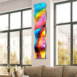 Statements2000 Multicolor Contemporary Metal Wall Art Sculpture, Abstract Wall Decor by Jon Allen Metal Art, Accumbent Wave, 46" x 10"