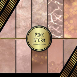Scrapbook Paper: Pink Storm: Double Sided Craft Paper For Card Making, Origami & DIY Projects | Decorative Scrapbooking Paper